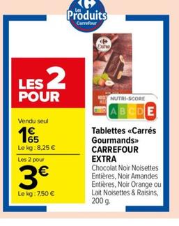 Tablettes <<Carrés Gourmands>> EXTRA