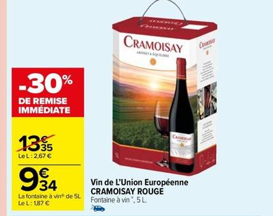 CRAMOISAY - Vin de L'Union Européenne ROUGE