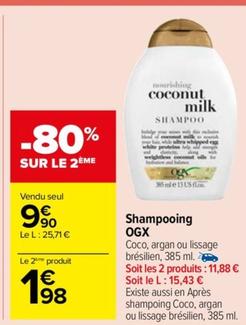 OGX - Shampooing offre à 9,9€ sur Carrefour Market
