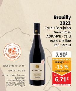 Cru Du Beaujolais - Brouilly 2022
