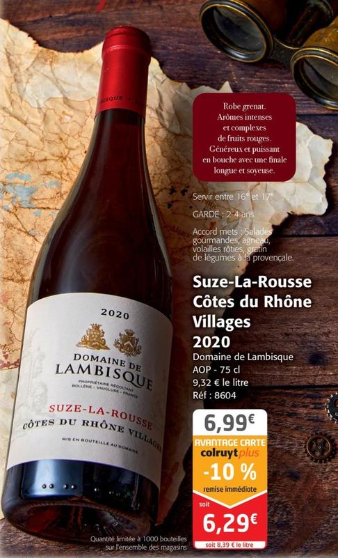 Domaine de Lambisque - Suze-La-Rousse Côtes du Rhône Villages 2020