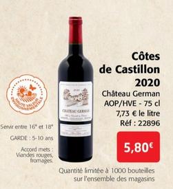 Château German - Côtes  de Castillon 2020