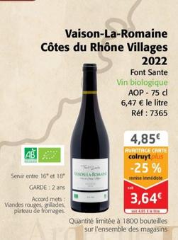 Font Sante - Vaison-La-Romaine Côtes du Rhône Villages 2022