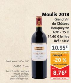 Grand Vin  du Château - Moulis 2018