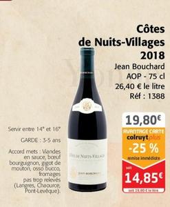 Jean Bouchard - Côtes de Nuits-Villages 2018