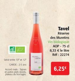 Dauvergne Ranvier - Tavel Réserve des Muretins Vin biologique AOP