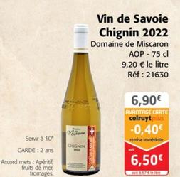 Domaine de Miscaron - Vin de Savoie Chignin 2022