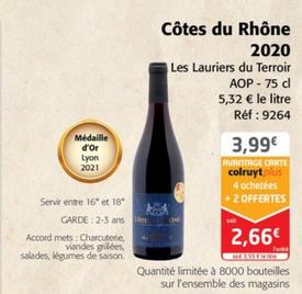 Les Lauriers du Terroir - Côtes du Rhône 2020 AOP