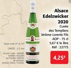 Jérôme Lorentz Fils - Alsace Edelzwicker 2020 Cuvée des Templiers