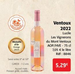 Les Vignerons du Mont Ventoux - Ventoux 2022 Lucile AOP/HVE