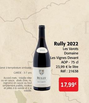 Domaine Les Vignes Devant - Rully 2022