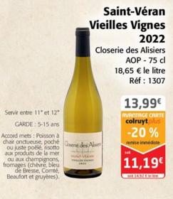 Closerie des Alisiers - Saint-Véran Vieilles Vignes 2022