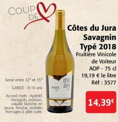 Fruitière Vinicole de Voiteur - Côtes du Jura Savagnin Typé 2018