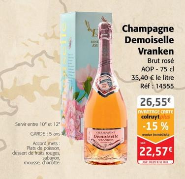 Champagne Demoiselle Brut rosé AOP
