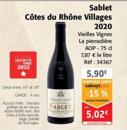 La pierradière - Sablet Côtes du Rhône Villages 2020