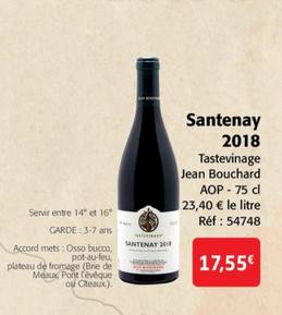 Tastevinage Jean Bouchard - Santenay 2018