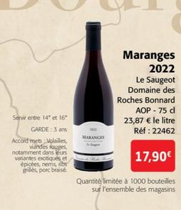 Domaine des Roches Bonnard Le Saugeot - Maranges 2022