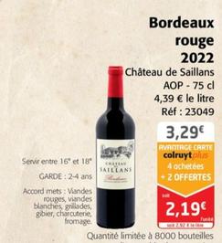 Château de Saillans - Bordeaux rouge 2022