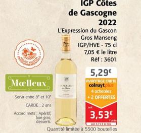 L'Expression du Gascon - IGP Côtes de Gascogne 2022