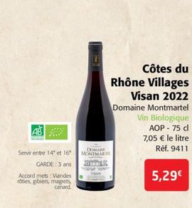Domaine Montmartel - Côtes du Rône Villages Visan 2022