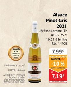 Jérôme Lorentz Fils - Alsace Pinot Gris 2021
