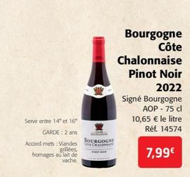 Signé Bourgogne - Bourgogne Côte Chalonnaise Pinot Noir 2022