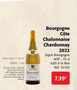 Signé Bourgogne - Bourgogne Côte Chalonnaise Chardonnay 2022