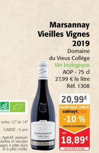 Domaine du Vieux Collège - Marsannay Vieilles Vignes 2019
