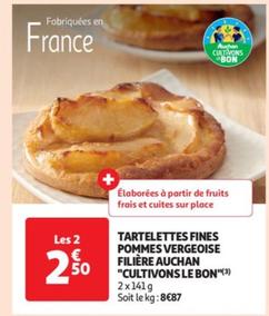 Tartelettes fines pommes vergeoise filiere auchan cultivons le bon