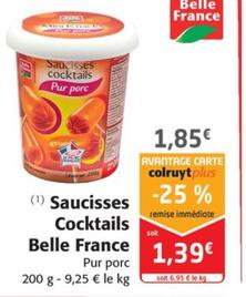 Saucisses cocktails offre à 1,85€ sur Colruyt