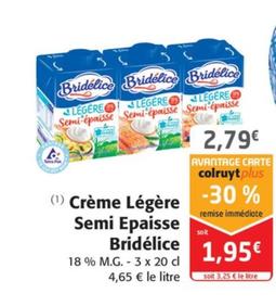 Crème Légère Semi Epaisse offre à 2,79€ sur Colruyt