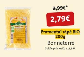 Bonneterre - Emmental Râpé Bio  offre à 2,79€ sur So.Bio