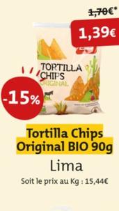 Lima - tortilla chips original BIO offre à 1,39€ sur So.Bio