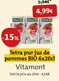 Vitamunt - tetra pur jus de pommes BIO offre à 4,99€ sur So.Bio