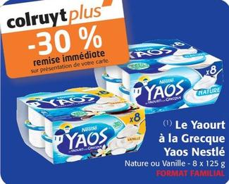 le yaourt à la grecque yaos