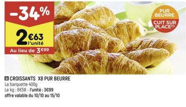 Croissant x8 Pur Beurre