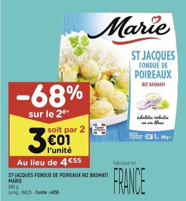 St-Jacques Fondue De Poireaux Riz Basmati