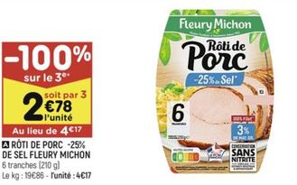 Roti de Porc - 25% de Sel