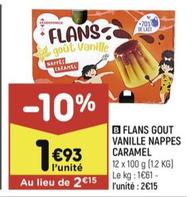 Flans Gout Vanille Nappes Caramel