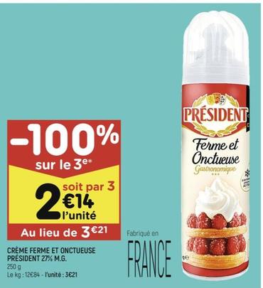 Crème Ferme Et Onctueuse 27% M.G.