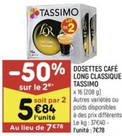 Dosettes Cafe Long Classique Tassimo