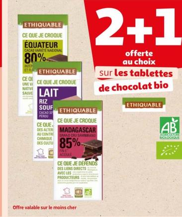 Ethiquable - Offerte Au Choix Sur Les Tablettes De Chocolat Bio