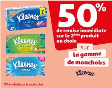 De Remise Immédiate Sur Le 2ème Produit Au Choix Sur La Gamme De Mouchoirs