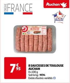 Auchan - 8 Saucisses De Toulouse