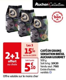 Auchan - Cafe en Grains Sensation Bresil Gourmet