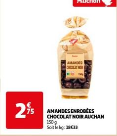 auchan - amandes enrobées chocolat noir