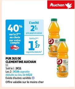 Auchan - Pur Jus De Clementine