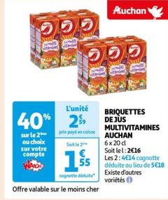 Auchan - Briquettes De Jus Multivitamines