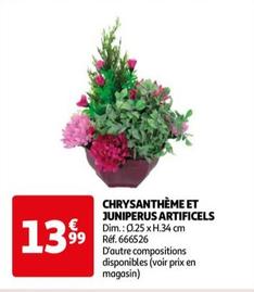 chrysantheme et juniperus artificels