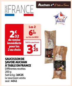 SAUCISSON DE SAVOIE AUCHAN À TABLE EN FRANCE